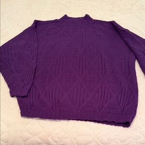 Aurielle Purple Cowl Neck Sweater